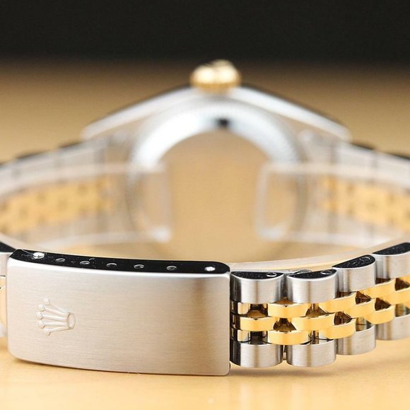 Rolex Datejust Two Tone 18k Factory Ladies Diamond Watch - Picture 6 of 8